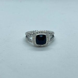 David Yurman Black Onyx Petite Albion Ring Size 6